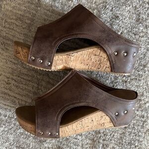 Brown Wedge Sandals